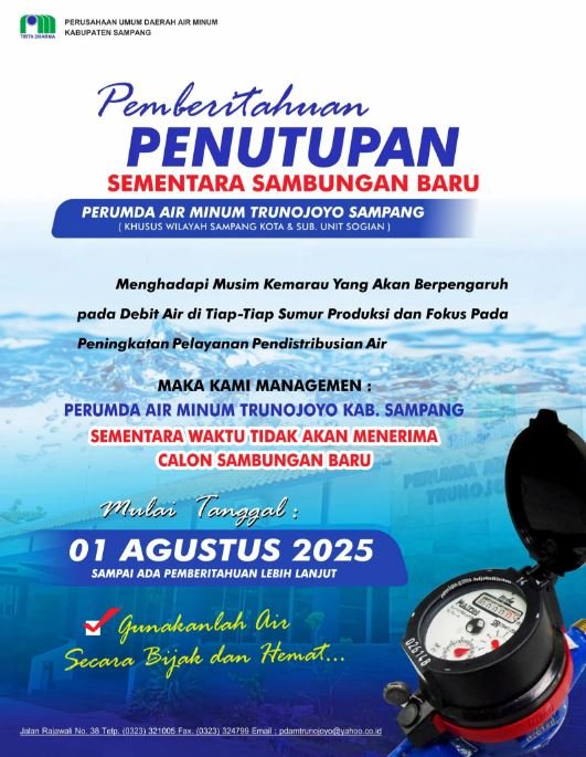 Pemberitahuan Penutupan Sementara Sambungan Baru